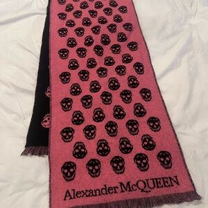Alexander McQueen Pink Skull Scarf